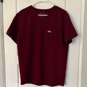 Figs Men's Deep Red scrub set